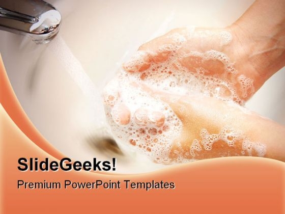 Hands Wash People PowerPoint Template 0610 Hands Wash People PowerPoint Template 0610