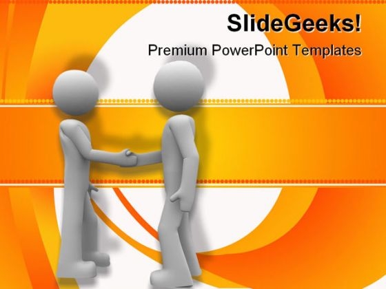 Handshake Business PowerPoint Template 0810