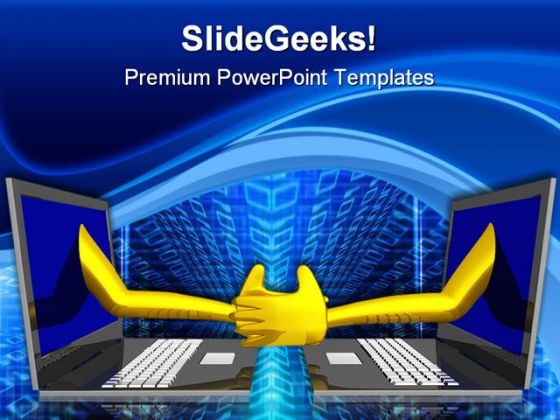 Handshake Computer PowerPoint Themes And PowerPoint Slides 0511 Handshake Computer PowerPoint Themes And PowerPoint Slides 0511