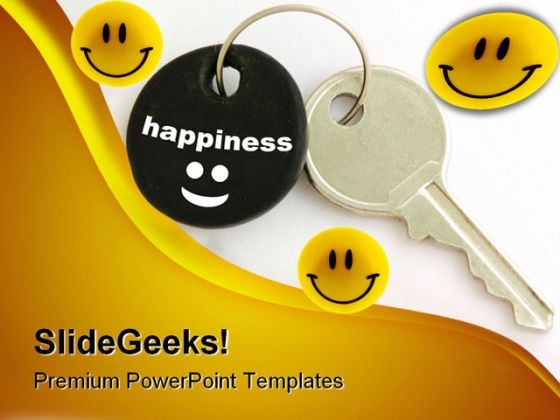 Happiness Key Security PowerPoint Templates And PowerPoint Backgrounds 0311 Happiness Key Security PowerPoint Templates And PowerPoint Backgrounds 0311