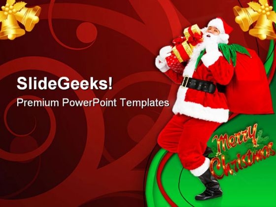 Happy Christmas Santa Festival PowerPoint Templates And PowerPoint Backgrounds 0611 Happy Christmas Santa Festival PowerPoint Templates And PowerPoint Backgrounds 0611