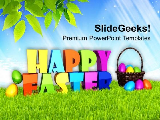 Happy Easter Theme With Multicolored Eggs Theme PowerPoint Templates Ppt Backgrounds For Slides 0313 Happy Easter Theme With Multicolored Eggs Theme PowerPoint Templates Ppt Backgrounds For Slides 0313