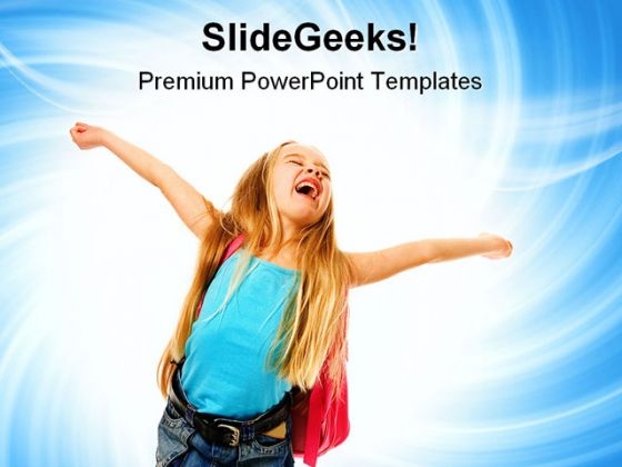 Happy Girl Education PowerPoint Themes And PowerPoint Slides 0511 Happy Girl Education PowerPoint Themes And PowerPoint Slides 0511