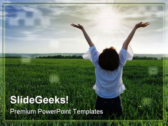 Happy Girl People PowerPoint Template 1110 Happy Girl People PowerPoint Template 1110
