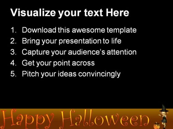 happy halloween01 holidays powerpoint template 1010 text