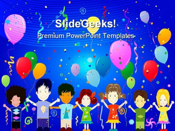 Happy Kids Entertainment PowerPoint Themes And PowerPoint Slides 0711