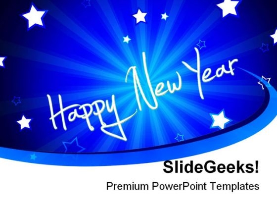 Happy New Year01 Festival PowerPoint Template 1010 Happy New Year01 Festival PowerPoint Template 1010