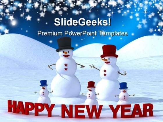 Happy New Year02 Festival PowerPoint Template 1010 Happy New Year02 Festival PowerPoint Template 1010