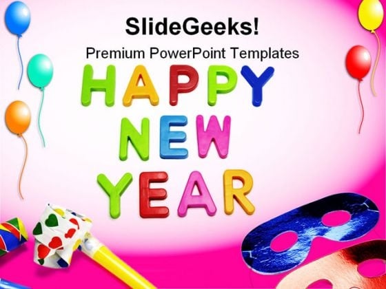 Happy New Year03 Holidays PowerPoint Template 1010 Happy New Year03 Holidays PowerPoint Template 1010