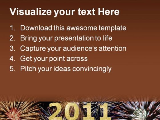 Happy New Year 2011 Festival PowerPoint Template 1010 captivating compatible