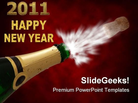 Happy New Year With Champagne Festival PowerPoint Templates And PowerPoint Backgrounds 0711 Happy New Year With Champagne Festival PowerPoint Templates And PowerPoint Backgrounds 0711