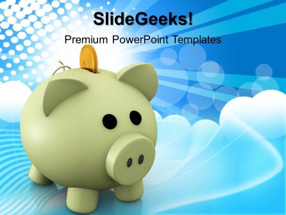 Happy Piggy Bank Savings PowerPoint Templates And PowerPoint Themes 1012