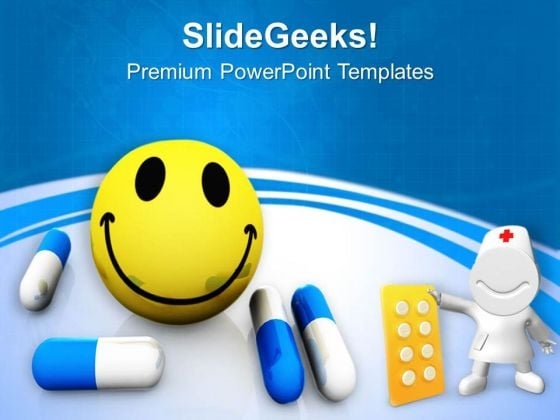 Happy Pills Health PowerPoint Templates Ppt Backgrounds For Slides 0413 Happy Pills Health PowerPoint Templates Ppt Backgrounds For Slides 0413