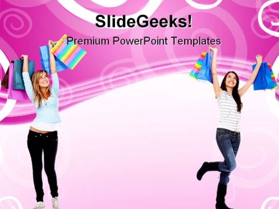 Happy Women Shopping Sales PowerPoint Templates And PowerPoint Backgrounds 0311 Happy Women Shopping Sales PowerPoint Templates And PowerPoint Backgrounds 0311