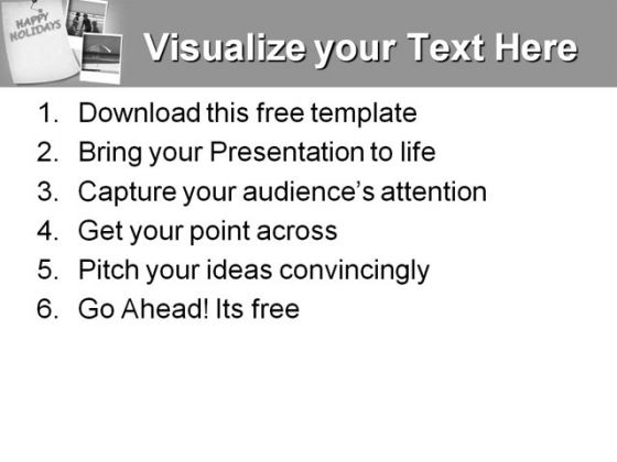 Happy Holidays PowerPoint Template  graphical impactful