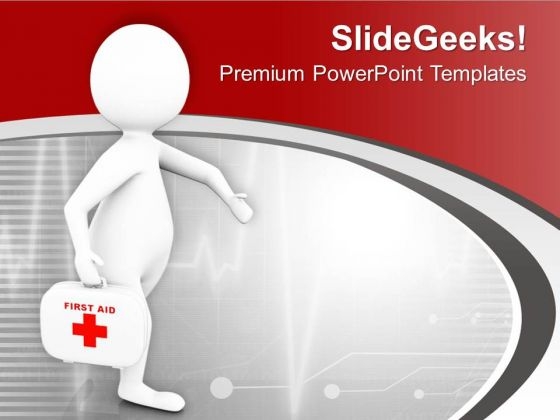 man with medical box powerpoint templates, slides and graphics man with medical box powerpoint templates, slides and graphics, Powerpoint templates