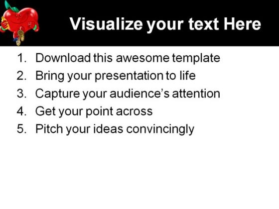 Healthy Heart Science PowerPoint Template 0610 captivating analytical