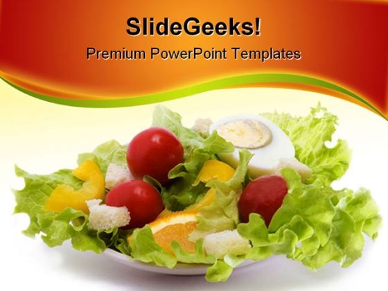 Healthy Salad Food PowerPoint Template 1110 Healthy Salad Food PowerPoint Template 1110