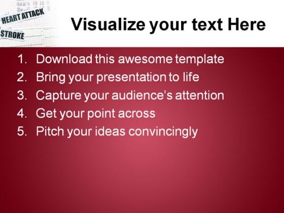 Heart Attack Medical PowerPoint Template 0610 template professionally