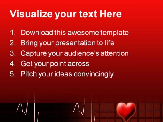 Heart Beat Medical PowerPoint Template 0610 idea professionally