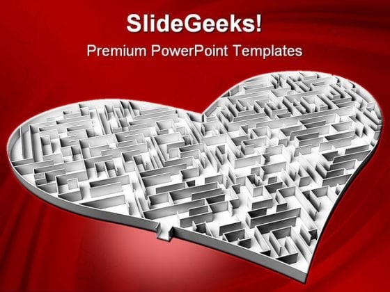 Heart Maze Shapes PowerPoint Backgrounds And Templates 1210 Heart Maze Shapes PowerPoint Backgrounds And Templates 1210