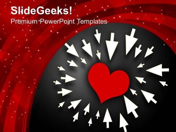 Heart Pointed By Arrows Love PowerPoint Templates Ppt Backgrounds For Slides 0213 Heart Pointed By Arrows Love PowerPoint Templates Ppt Backgrounds For Slides 0213