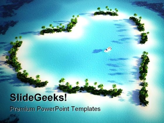 Heart Shaped Island Beauty PowerPoint Templates And PowerPoint Backgrounds 0511 Heart Shaped Island Beauty PowerPoint Templates And PowerPoint Backgrounds 0511