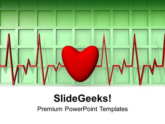 Heartbeat With Heart Medical Health PowerPoint Templates Ppt Backgrounds For Slides 0213 Heartbeat With Heart Medical Health PowerPoint Templates Ppt Backgrounds For Slides 0213