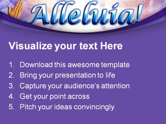 Heaven Alleluia Religion PowerPoint Themes And PowerPoint Slides 0211 graphical professionally
