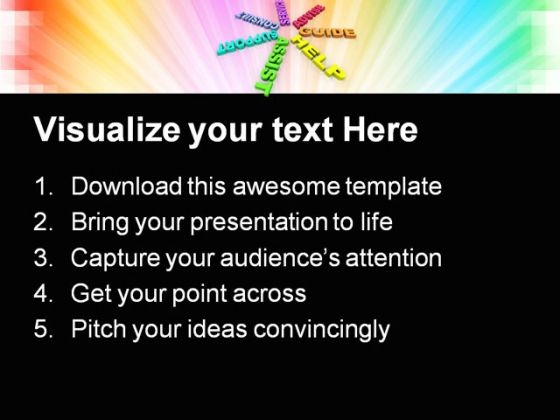 help_support_guide_business_powerpoint_templates_and_powerpoint_backgrounds_0911_text