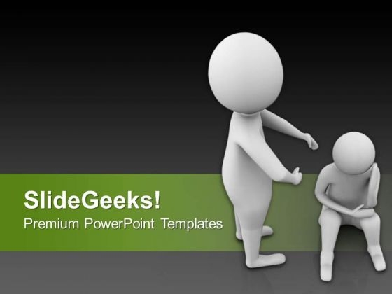 help the sad peoples and make them happy powerpoint templates ppt