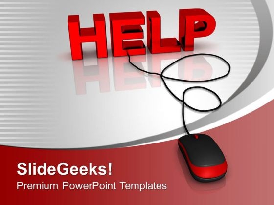Help With Computer Mouse On Red Backgroud PowerPoint Templates Ppt Backgrounds For Slides 0113 Help With Computer Mouse On Red Backgroud PowerPoint Templates Ppt Backgrounds For Slides 0113