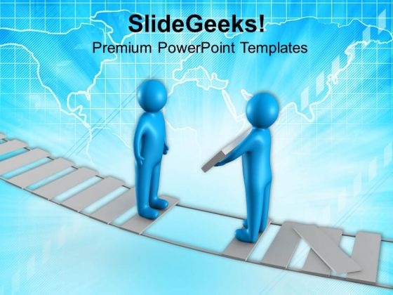 Helping To Cross Bridge Business Concept PowerPoint Templates Ppt Backgrounds For Slides 0713 Helping To Cross Bridge Business Concept PowerPoint Templates Ppt Backgrounds For Slides 0713