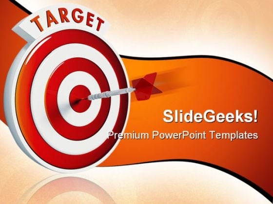 Hit Target Business PowerPoint Background And Template 1210 Hit Target Business PowerPoint Background And Template 1210