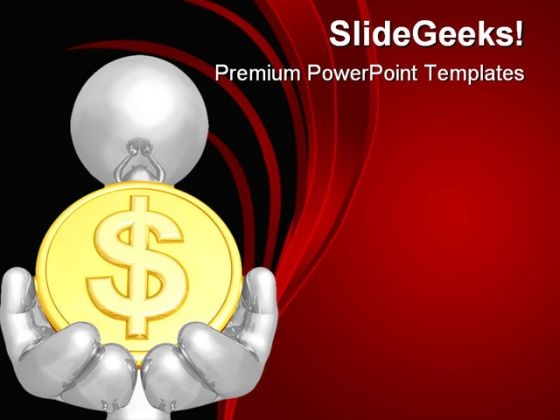 Holding Dollar People PowerPoint Templates And PowerPoint Backgrounds 0411 Holding Dollar People PowerPoint Templates And PowerPoint Backgrounds 0411