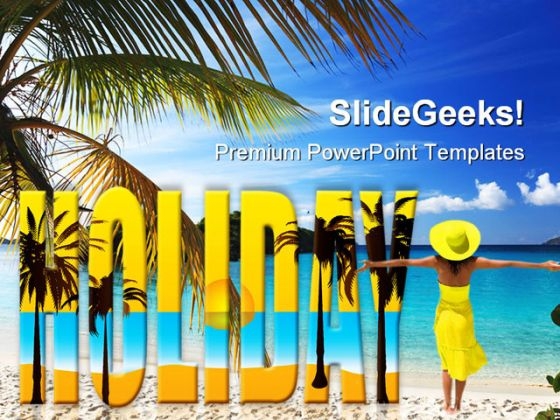 Holiday Beach PowerPoint Templates And PowerPoint Backgrounds 0811