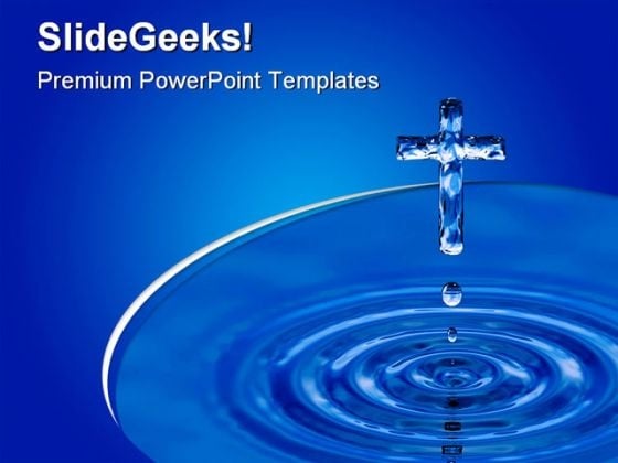 Holy Water Cross Religion PowerPoint Template 0610 Holy Water Cross Religion PowerPoint Template 0610
