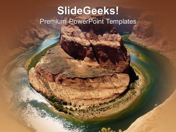 Horseshoe Bend In River PowerPoint Templates Ppt Backgrounds For Slides 0613 Horseshoe Bend In River PowerPoint Templates Ppt Backgrounds For Slides 0613