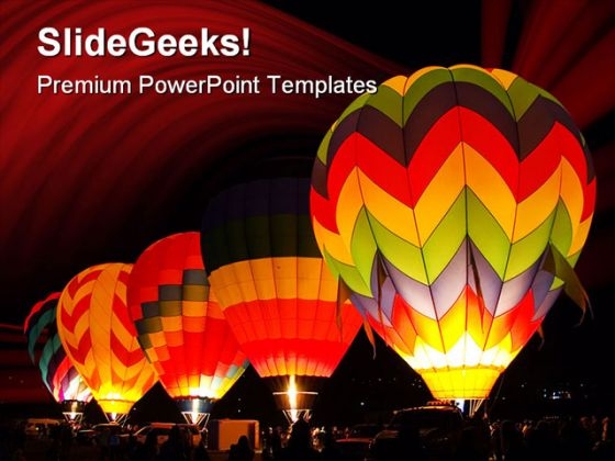 Hot Air Balloons Sports PowerPoint Template 1110 Hot Air Balloons Sports PowerPoint Template 1110