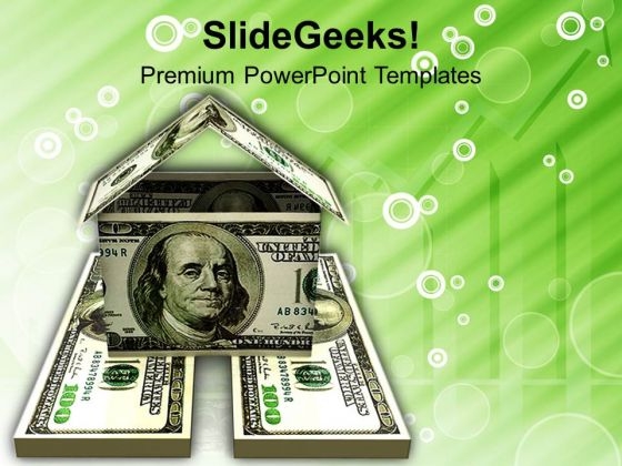 House Made Of Dollar Notes Success PowerPoint Templates Ppt Backgrounds For Slides 0113 House Made Of Dollar Notes Success PowerPoint Templates Ppt Backgrounds For Slides 0113