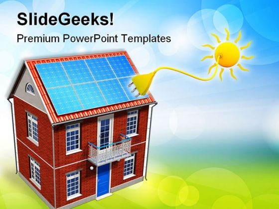 House With Solar Batteries Environment PowerPoint Templates And PowerPoint Backgrounds 0411 House With Solar Batteries Environment PowerPoint Templates And PowerPoint Backgrounds 0411