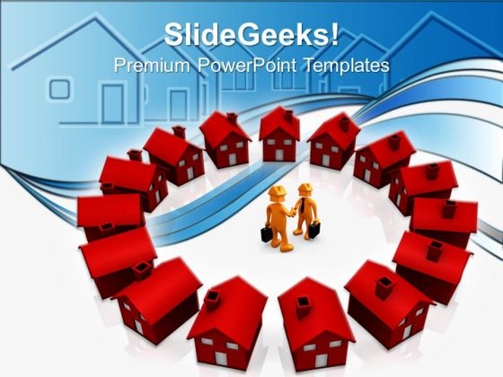 Houses Business Real Estate PowerPoint Templates And PowerPoint Themes 0812