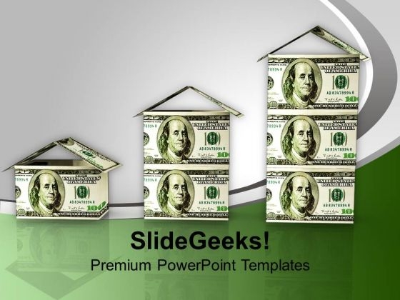 Houses Graph Of Dollar Bank Notes Money PowerPoint Templates Ppt Backgrounds For Slides 1212 Houses Graph Of Dollar Bank Notes Money PowerPoint Templates Ppt Backgrounds For Slides 1212