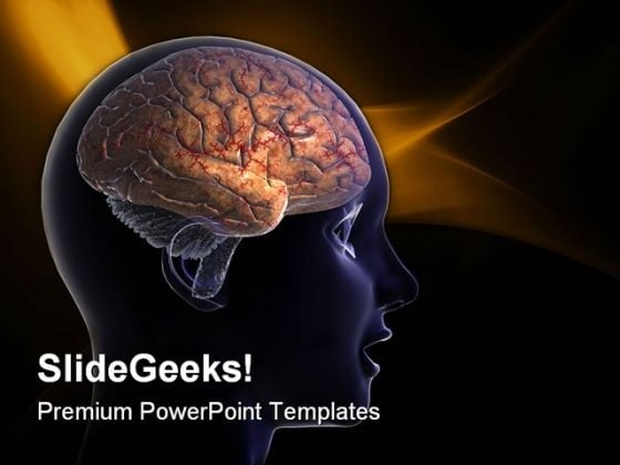 Human Brain02 Medical PowerPoint Templates And PowerPoint Backgrounds 0711
