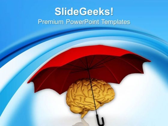 Human Brain Under Umbrella PowerPoint Templates Ppt Backgrounds For Slides 0713 Human Brain Under Umbrella PowerPoint Templates Ppt Backgrounds For Slides 0713