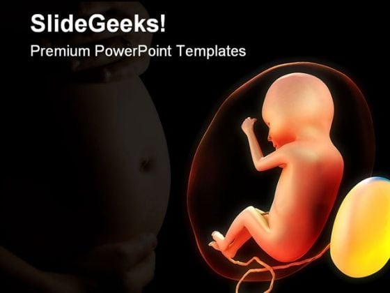 Human Fetus Medical PowerPoint Backgrounds And Templates 1210