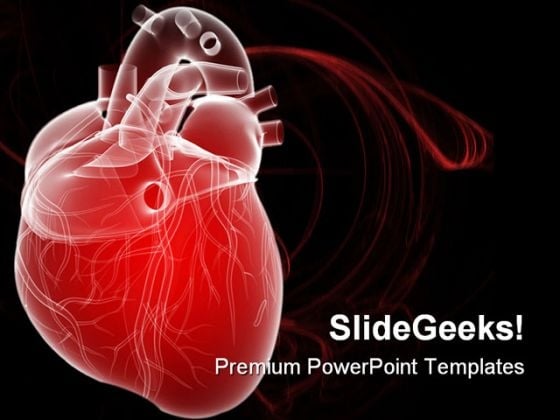 Human Heart Medical PowerPoint Template 0610 - PowerPoint Templates