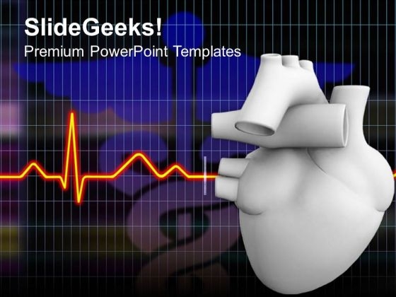 Human Heart With Heart Beat PowerPoint Templates Ppt Backgrounds For Slides 0813 Human Heart With Heart Beat PowerPoint Templates Ppt Backgrounds For Slides 0813