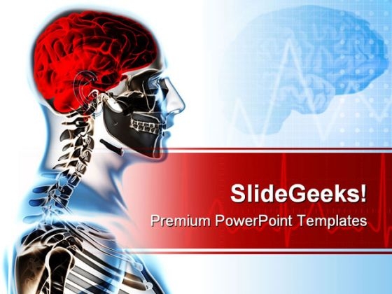 Human Skeleton Science PowerPoint Template 0610