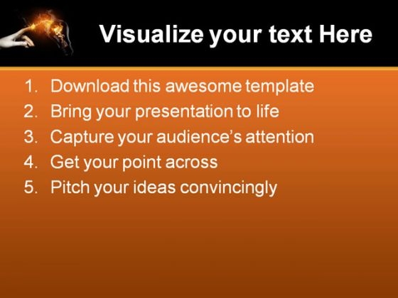 idea lighting people powerpoint template 0810 text